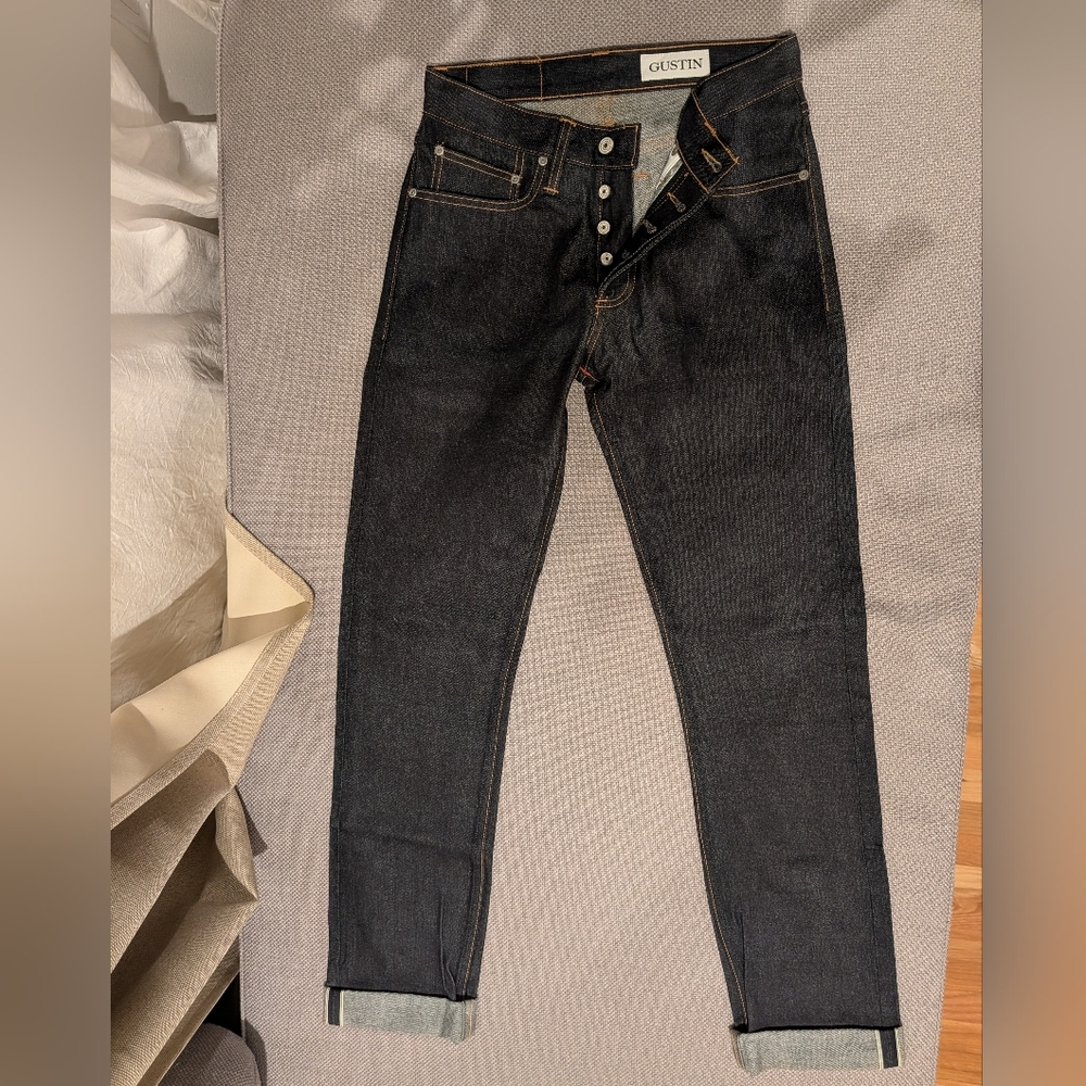 Gustin Cone Mills Selvage Raw Denim NWOT 29x35.5